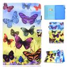 For iPad 10.2 2021 / 2020 / 2019 Colored Drawing Horizontal Flip Leather Case with Holder & Card Slots & Pen Slot & Sleep / Wake-up Function(Colorful Butterfly) - 1