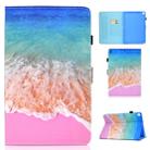 For iPad 10.2 2021 / 2020 / 2019 Colored Drawing Horizontal Flip Leather Case with Holder & Card Slots & Pen Slot & Sleep / Wake-up Function(Ocean) - 1