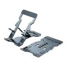 R-JUST HZ06 Universal Foldable Magnetic Flakes Aluminum Alloy Mobile Phones / Tablets Holder(Grey) - 1