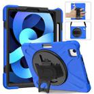 Shockproof Colorful Silicone + PC Protective Case with Holder & Shoulder Strap & Hand Strap For iPad Pro 11 2022 / 2021 / 2020 / 2018 /  Air 4 2020 (Blue) - 1