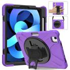 Shockproof Colorful Silicone + PC Protective Case with Holder & Shoulder Strap & Hand Strap For iPad Pro 11 2021 / 2020 / 2018 / 2022 / Air 4 2020 (Purple) - 1