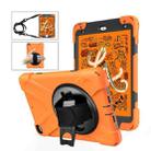 Shockproof Colorful Silicone + PC Protective Case with Holder & Shoulder Strap & Hand Strap For iPad Mini 4 / Mini (2019)(Orange) - 1