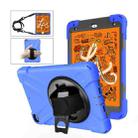 Shockproof Colorful Silicone + PC Protective Case with Holder & Shoulder Strap & Hand Strap For iPad Mini 4 / Mini (2019)(Blue) - 1