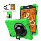 Shockproof Colorful Silicone + PC Protective Case with Holder & Shoulder Strap & Hand Strap For iPad Mini 4 / Mini (2019)(Green) - 1