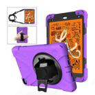 Shockproof Colorful Silicone + PC Protective Case with Holder & Shoulder Strap & Hand Strap For iPad Mini 4 / Mini (2019)(Purple) - 1