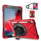 Shockproof Colorful Silicone + PC Protective Case with Holder & Shoulder Strap & Hand Strap & Pen Slot For iPad Pro 10.5(Red) - 1