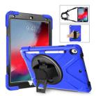 Shockproof Colorful Silicone + PC Protective Case with Holder & Shoulder Strap & Hand Strap & Pen Slot For iPad Pro 10.5(Blue) - 1