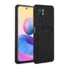 For Xiaomi Redmi Note 10 Card Slot Design Shockproof TPU Protective Case(Black) - 1