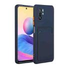 For Xiaomi Redmi Note 10 5G Card Slot Design Shockproof TPU Protective Case(Dark Blue) - 1