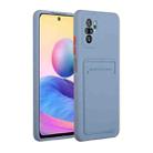 For Xiaomi Redmi Note 10 5G Card Slot Design Shockproof TPU Protective Case(Gray) - 1