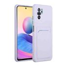 For Xiaomi Redmi Note 10 Pro Card Slot Design Shockproof TPU Protective Case(Purple) - 1