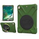 Shockproof Colorful Silicone + PC Protective Case with Holder For iPad Pro 10.5(Dark Green) - 1