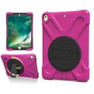 Shockproof Colorful Silicone + PC Protective Case with Holder For iPad Pro 10.5(Rose Red) - 1
