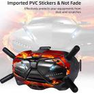 Sunnylife 4 in 1 PVC Anti-Scratch Decal Skin Wrap Stickers Kits for DJI FPV Drone & Goggles V2 & Remote Control & Rocker(Flame Dragon) - 7
