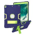 Contrast Color Robot Shockproof Silicone + PC Protective Case with Holder For iPad Pro 10.5 inch (2017) / Air 10.5 (2019)(Navy Blue + Yellow Green) - 1