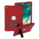 Contrast Color Robot Shockproof Silicone + PC Protective Case with Holder For iPad Pro 10.5 inch (2017) / Air 10.5 (2019)(Red + Black) - 1