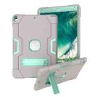 Contrast Color Robot Shockproof Silicone + PC Protective Case with Holder For iPad Pro 10.5 inch (2017) / Air 10.5 (2019)(Grey + Mint Green) - 1