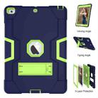 Contrast Color Robot Shockproof Silicone + PC Protective Case with Holder For iPad 9.7 (2017) / (2018)(Navy Blue + Yellow Green) - 3