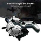 FPV-TZ-SF 4 in 1 Waterproof Anti-Scratch Decal Skin Wrap Stickers Personalized Film Kits for DJI FPV Drone & Goggles V2 & Remote Control & Rocker(Black Pattern) - 5