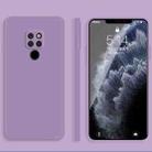 For Huawei Mate 20 Solid Color Imitation Liquid Silicone Straight Edge Dropproof Full Coverage Protective Case(Purple) - 1