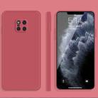 For Huawei Mate 20 Pro Solid Color Imitation Liquid Silicone Straight Edge Dropproof Full Coverage Protective Case(Red) - 1