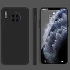 For Huawei Mate 30 Solid Color Imitation Liquid Silicone Straight Edge Dropproof Full Coverage Protective Case(Black) - 1