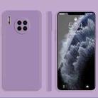 For Huawei Mate 30 Pro Solid Color Imitation Liquid Silicone Straight Edge Dropproof Full Coverage Protective Case(Purple) - 1