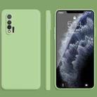 For Huawei nova 6 4G Solid Color Imitation Liquid Silicone Straight Edge Dropproof Full Coverage Protective Case(Matcha Green) - 1