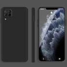 For Huawei nova 6 SE / 7i Solid Color Imitation Liquid Silicone Straight Edge Dropproof Full Coverage Protective Case(Black) - 1