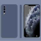 For Huawei P30 Solid Color Imitation Liquid Silicone Straight Edge Dropproof Full Coverage Protective Case(Grey) - 1