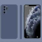 For Huawei P30 Pro Solid Color Imitation Liquid Silicone Straight Edge Dropproof Full Coverage Protective Case(Grey) - 1