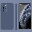 For Huawei P40 Pro Solid Color Imitation Liquid Silicone Straight Edge Dropproof Full Coverage Protective Case(Grey) - 1