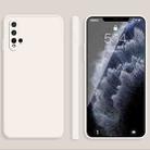 For Huawei nova 5 Pro Solid Color Imitation Liquid Silicone Straight Edge Dropproof Full Coverage Protective Case(White) - 1