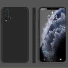 For Huawei nova 5 Pro Solid Color Imitation Liquid Silicone Straight Edge Dropproof Full Coverage Protective Case(Black) - 1