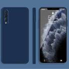 For Huawei P20 Pro Solid Color Imitation Liquid Silicone Straight Edge Dropproof Full Coverage Protective Case(Blue) - 1