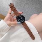 20mm For Samsung / Huawei Smart Watch Universal Three Lines Canvas Watch Band(Brown) - 1