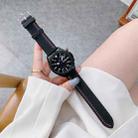 22mm For Samsung / Huawei Smart Watch Universal Three Lines Canvas Watch Band(Black) - 1