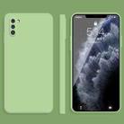 For Samsung Galaxy A11 Solid Color Imitation Liquid Silicone Straight Edge Dropproof Full Coverage Protective Case(Matcha Green) - 1