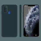 For Samsung Galaxy A21s Solid Color Imitation Liquid Silicone Straight Edge Dropproof Full Coverage Protective Case(Dark Green) - 1