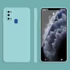 For Samsung Galaxy M31 Solid Color Imitation Liquid Silicone Straight Edge Dropproof Full Coverage Protective Case(Sky Blue) - 1