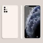 For Samsung Galaxy M51 Solid Color Imitation Liquid Silicone Straight Edge Dropproof Full Coverage Protective Case(White) - 1