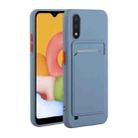 For Samsung Galaxy A01 Card Slot Design Shockproof TPU Protective Case(Gray) - 1