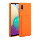 For Samsung Galaxy A02 Card Slot Design Shockproof TPU Protective Case(Orange) - 1