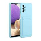 For Samsung Galaxy A32 4G Card Slot Design Shockproof TPU Protective Case(Sky Blue) - 1