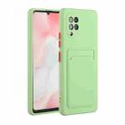 For Samsung Galaxy A42 5G Card Slot Design Shockproof TPU Protective Case(Green) - 1