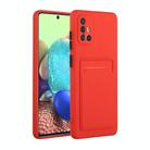 For Samsung Galaxy A51 5G Card Slot Design Shockproof TPU Protective Case(Red) - 1