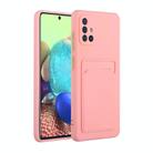 For Samsung Galaxy A51 5G Card Slot Design Shockproof TPU Protective Case(Pink) - 1