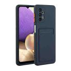 For Samsung Galaxy A52 5G / 4G Card Slot Design Shockproof TPU Protective Case(Dark Blue) - 1