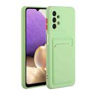 For Samsung Galaxy A52 5G / 4G Card Slot Design Shockproof TPU Protective Case(Green) - 1