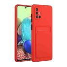 For Samsung Galaxy A71 5G Card Slot Design Shockproof TPU Protective Case(Red) - 1